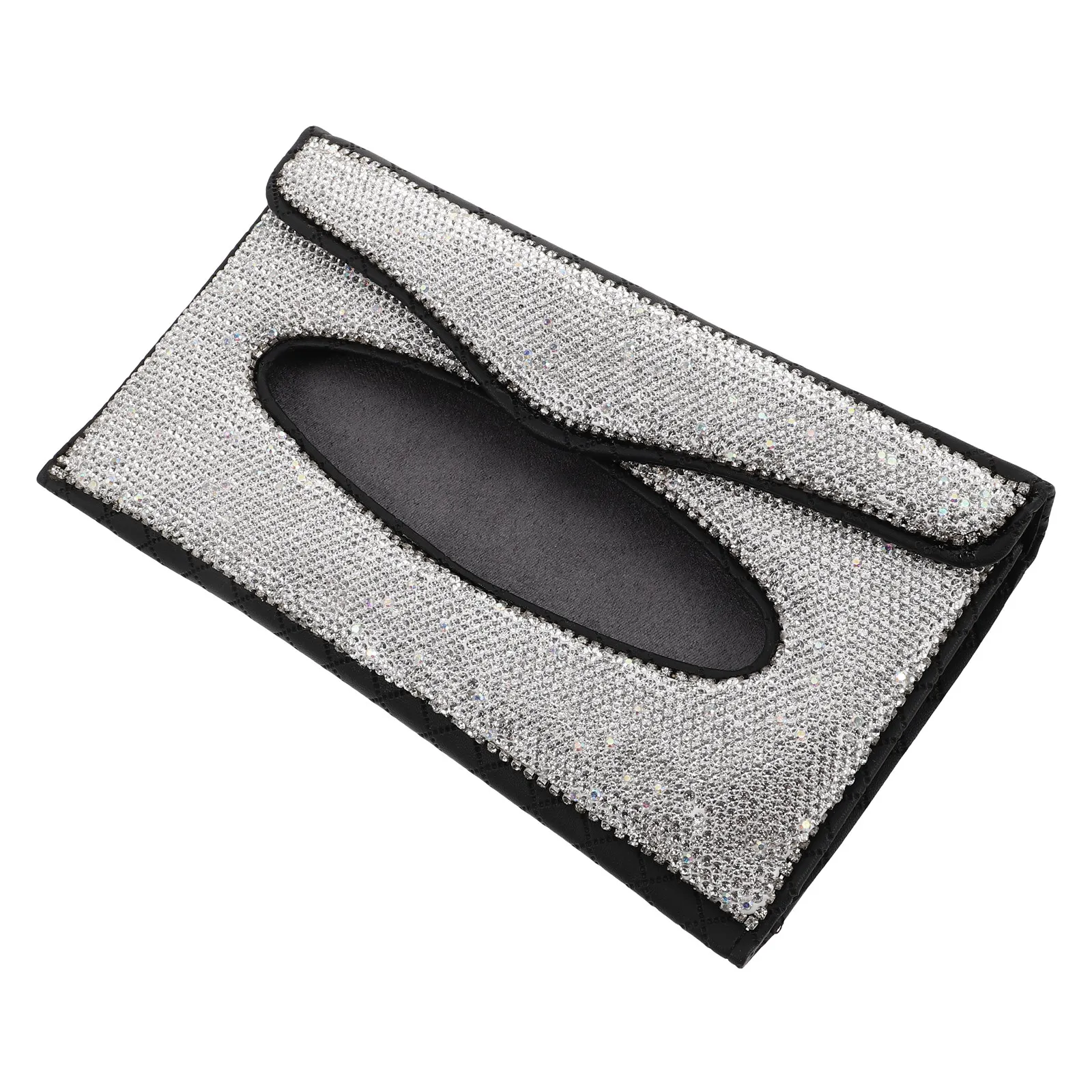 

Держатель для салфеток в машину с блестками и стразами, на солнцезащитный козырек, диспенсер для салфеток, аксессуар для интерьера автомобиля, чехол для масок