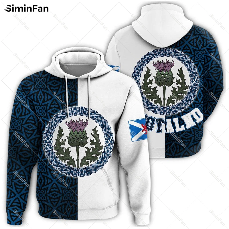 

Scotland Thistle Celtic 3D All Over Printed Hoodies Mens Hooded Pullover Zipper Jacket Coat Sweatshirt Unisex Outwear Female Top