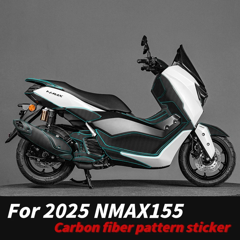 For YAMAHA NMAX155 2025 Carbon Fiber Upgrade Protective Sticker Body Plastic Parts Area Motorcycle Accessories