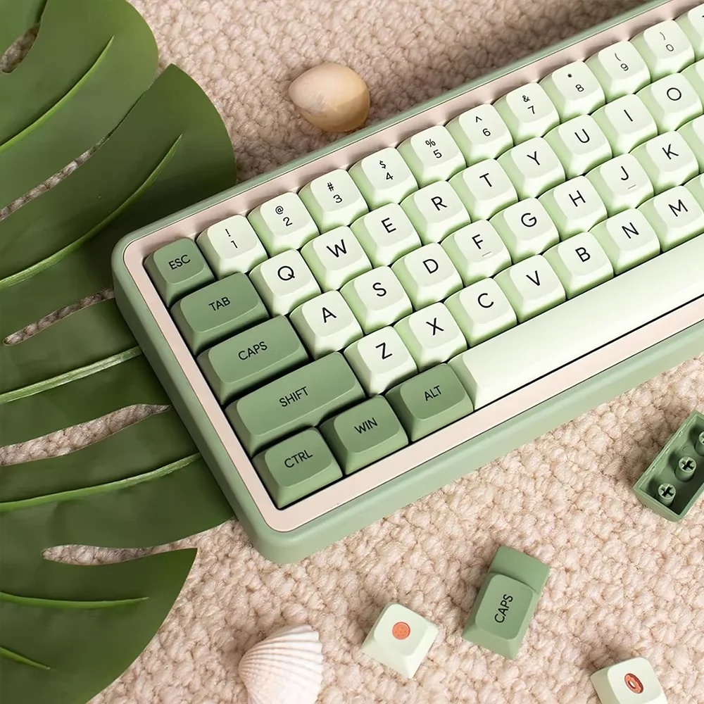 

123 keys Korean Russian Japanese Matcha Keycaps PBT XDA Profile Keycap For Cherry MX Switch Mechanical Keyboard Key Caps GK61