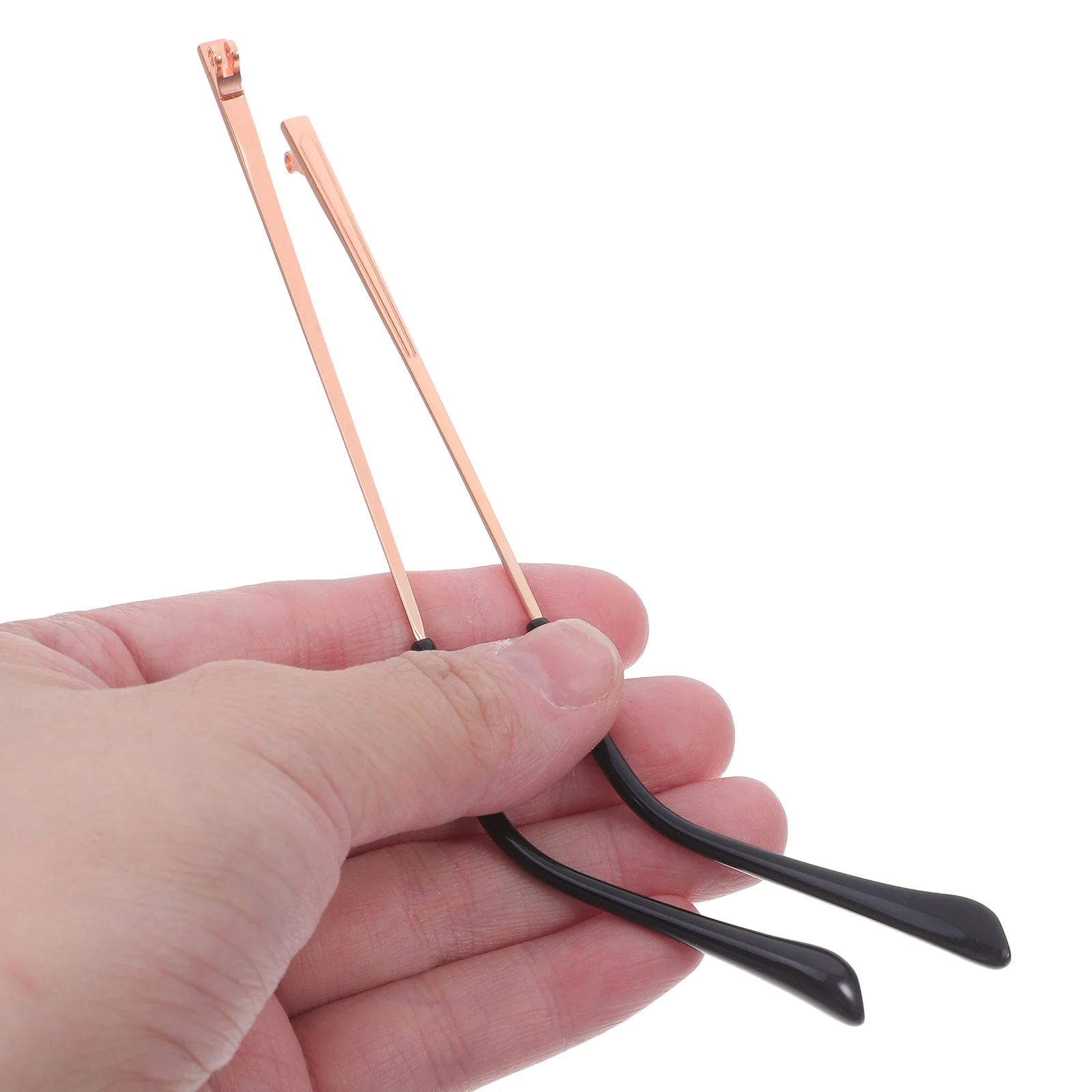 

1Pair Black Metal Eyeglass Arms Universal Replacement Temples for Eyewear Frames Secure Fit Spectacle Repair Accessories