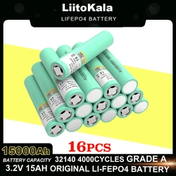 16pcs LiitoKala 3.2V 32140 15Ah LiFePO4 Battery diy 4s 8s 12v Inverter Electric Vehicle Travel Camping 48Wh batteries Grade A