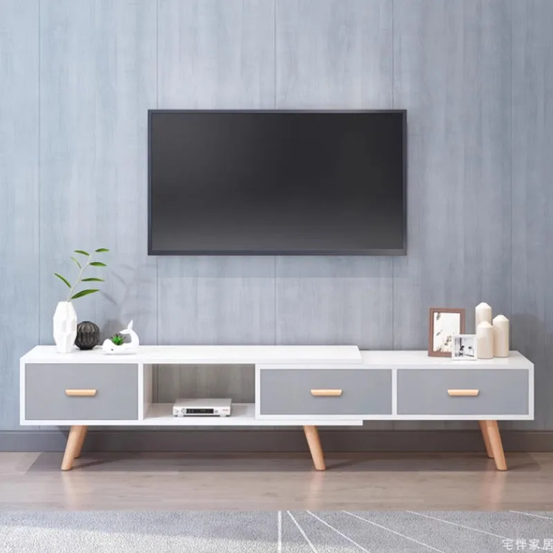 Tavolo TV unico alla moda Scaffale in legno Cassettiere moderne nordiche di lusso Soggiorno Porta TV Mobili universali per camera da letto Archivadores