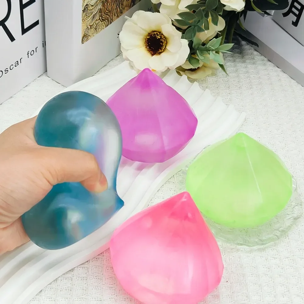 Viral Diamond Ice Cube Maltose Squeeze Toy, Crystal Look Slow Rebound Squishy Toy Portable Anxiety Relief Fidget Gift For Office Daily