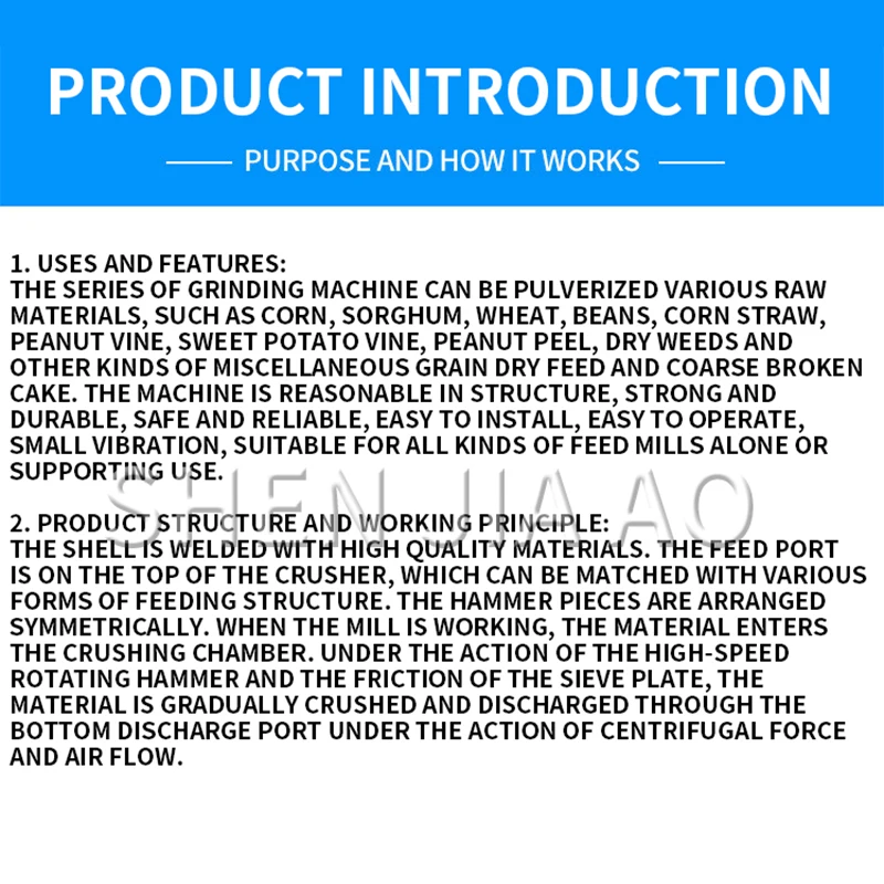 400 Modell 7,5 kW Hammermühle 380 V Maisstrohmühle Tierfutterverarbeitung DIY machen Pulverfutterverarbeitung Futtermühle