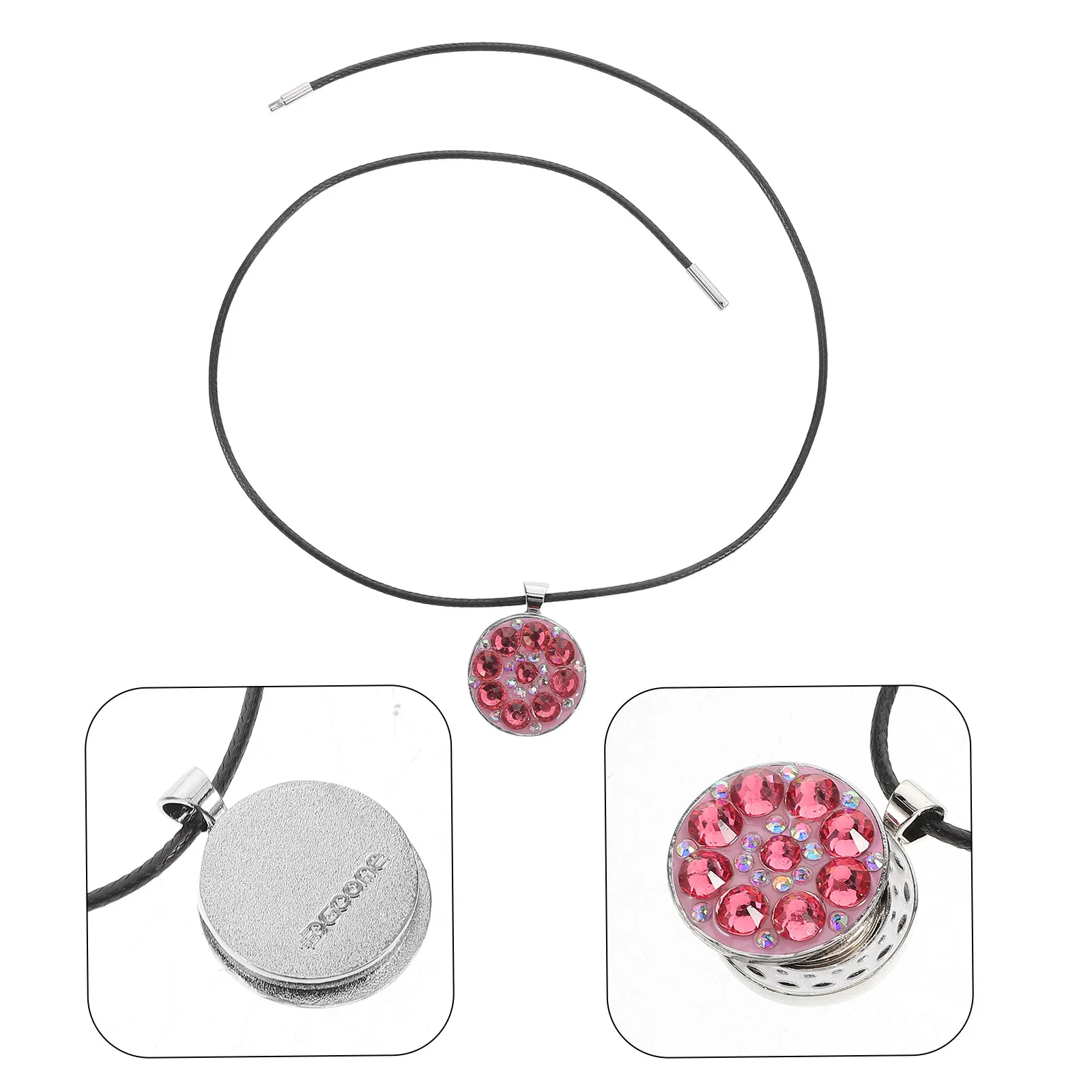 

Crystal Necklace Ball Marker Accessories Zinc Alloy Hugging Clip Bubble Level Dome Charm Golf Club Pendant Golf Accessories For