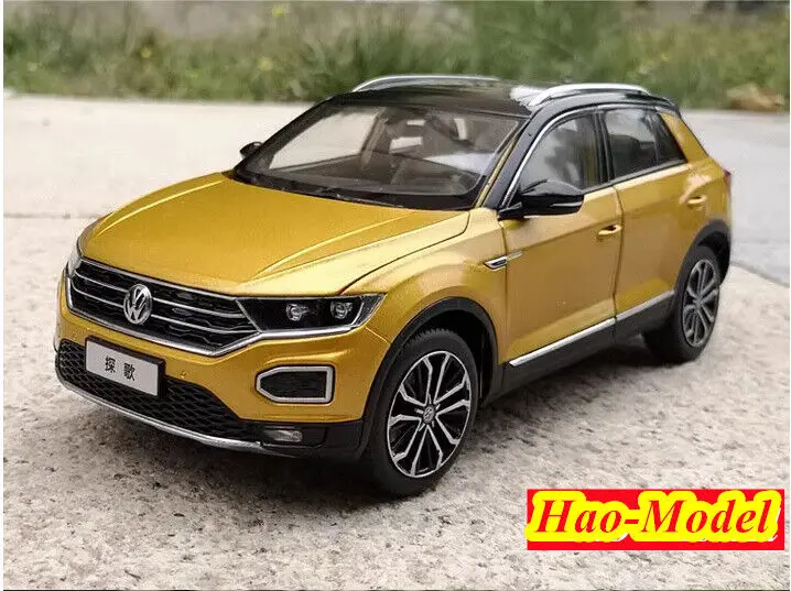 

Модель автомобиля FAW Volkswagen TROC из сплава, Литые металлические украшения, игрушки для мальчиков, подарки на день рождения, хобби, демонстрация коллекции, золото, 1/18