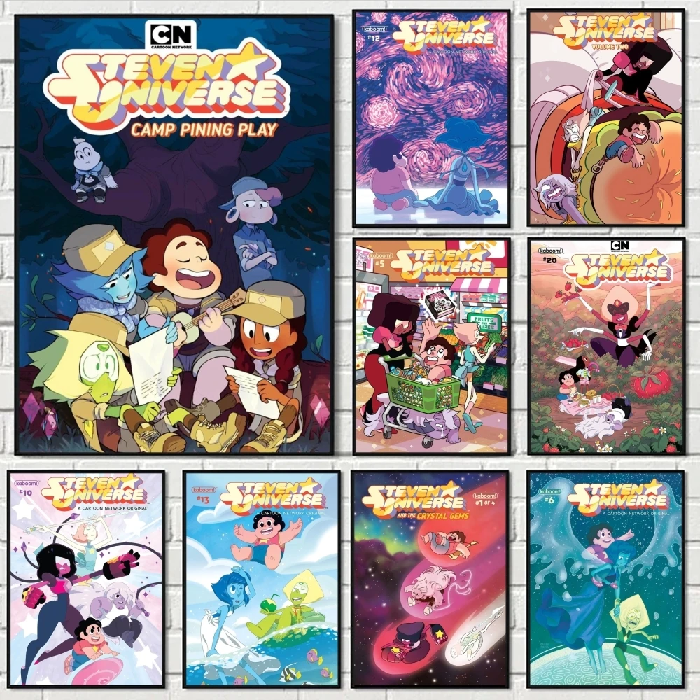 

Anime S-Steven UniverseS Painting Calligraphy Minimalist Print Canvas Poster Unframed Wall Art For Home Office Decor