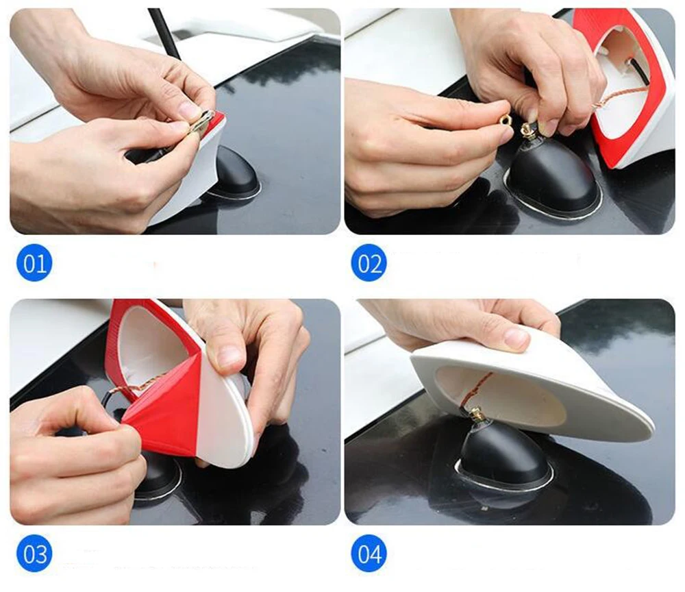 سقف السيارة زعنفة القرش الزخرفية هوائي جوي ل ألفا روميو 159 147 156 164 166 ستيلفيو جيوليتا ميتو جيوليا GT اكسسوارات #5