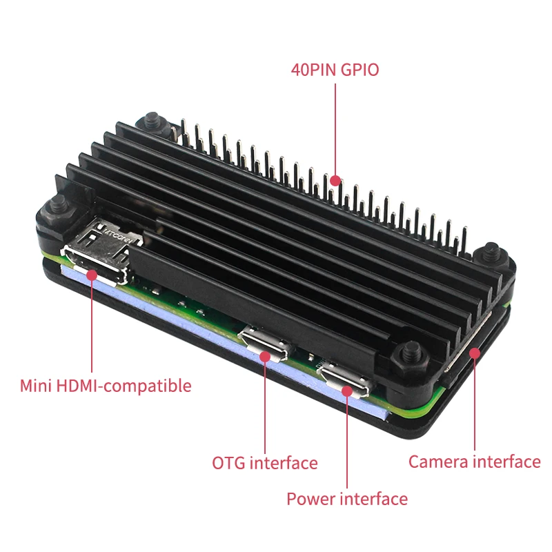 Raspberry Pi Zero 2 W aluminiowa obudowa opancerzona skorupa z pasywnym chłodzeniem podkładka termiczna radiatora do Raspberry Pi Zero 2 W/W/1.3