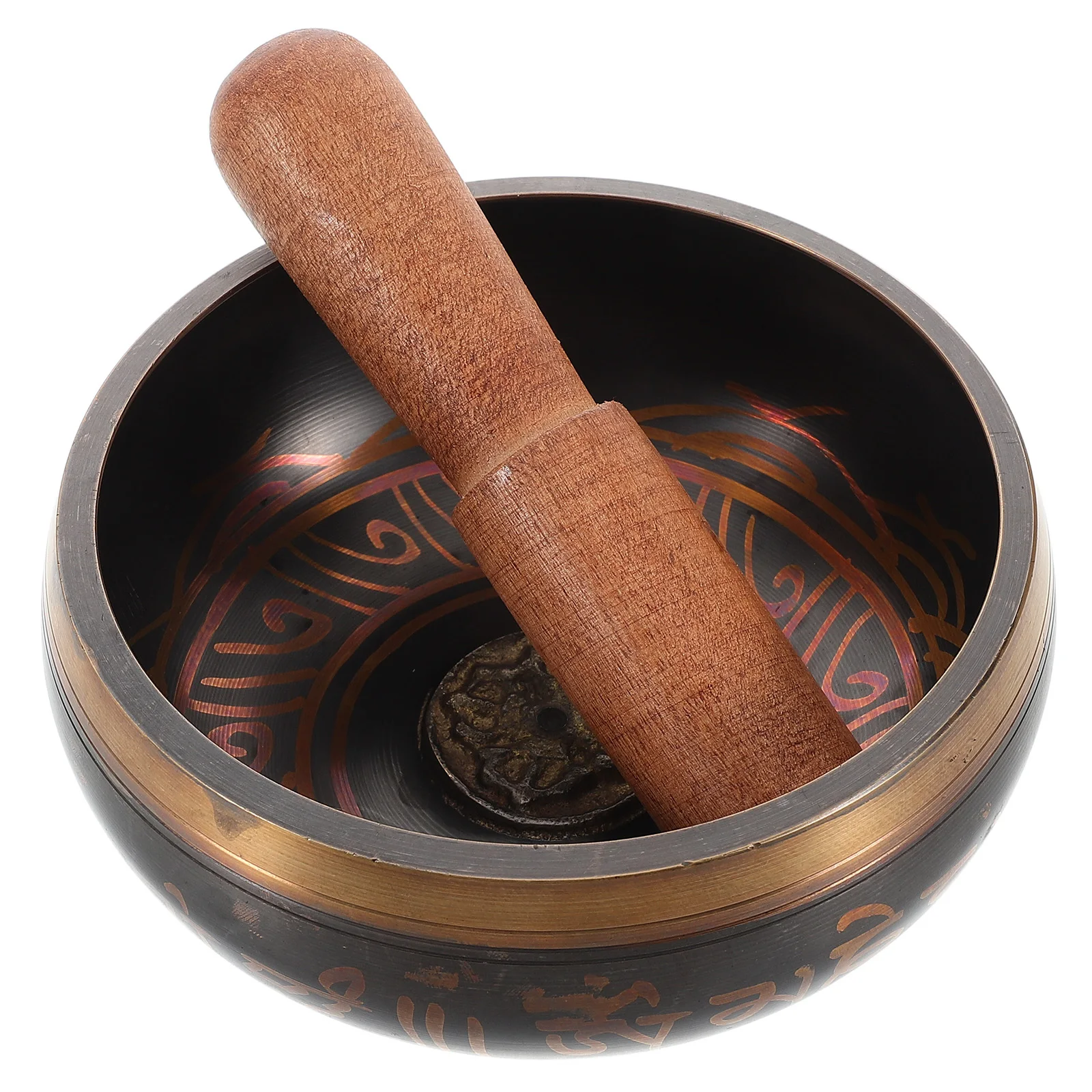 

1Set 11.5cm Buddhist Singing Bowl Resonant Copper Sound Bowl for Meditation Yoga Relaxation Ceremony Accessory