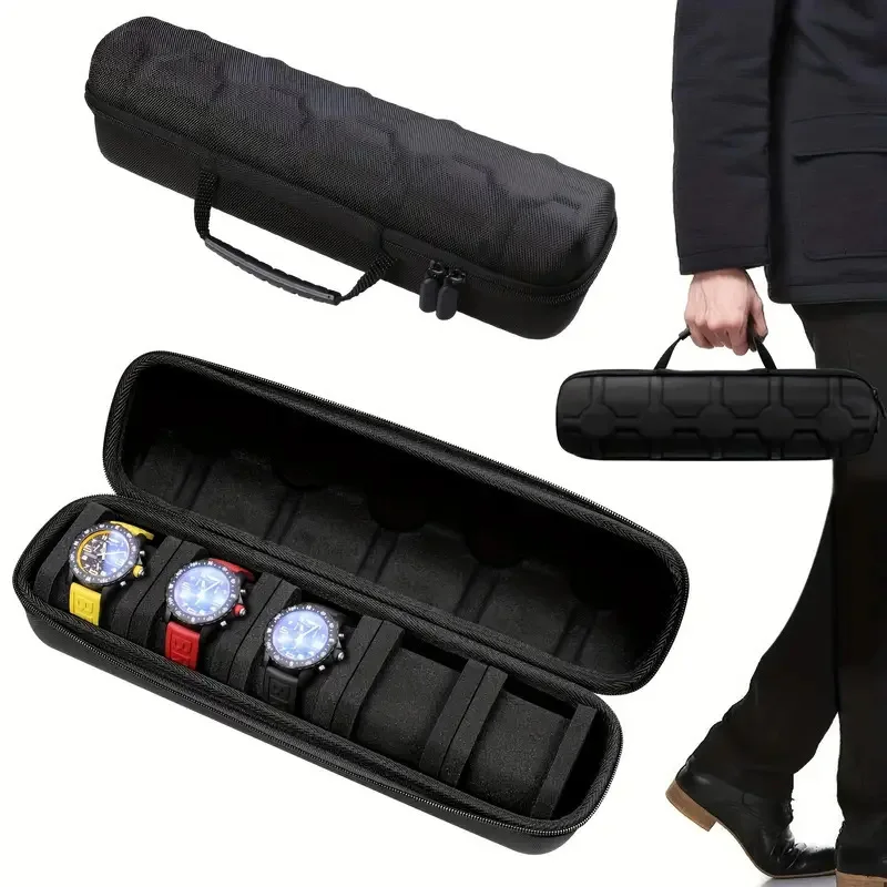 Travel Watch Box Organizer Portable Waterproof Watch Storage Boxes EVA Travel Watch Carrying Case Smart Watches Organizers Gift