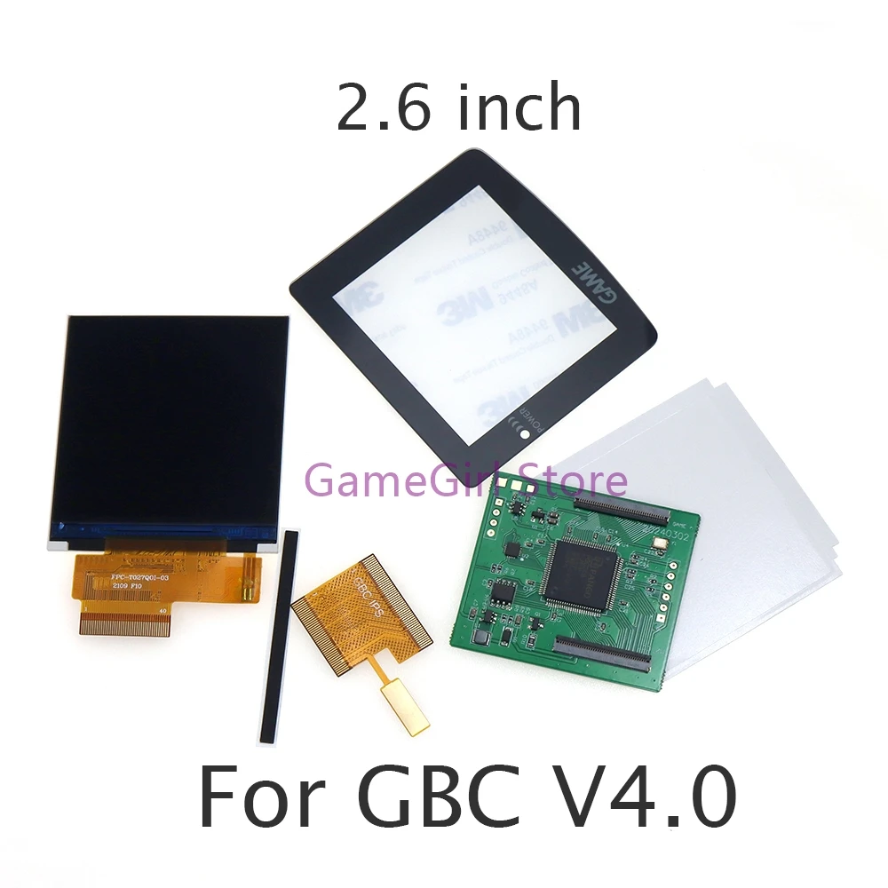 

1set 2.6 inch IPS High Backlight Brighten Screen Modification Kit for Gameboy Color GBC V4.0 Console