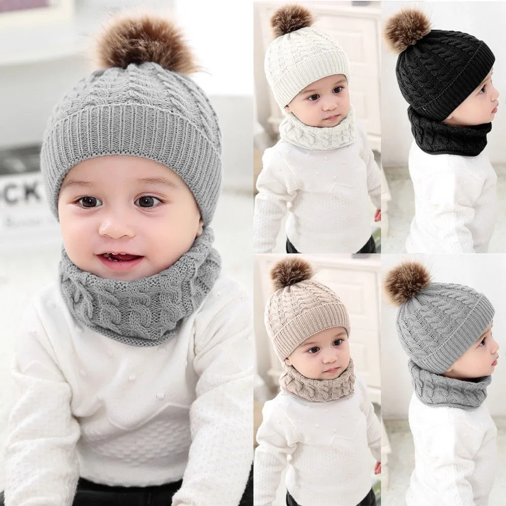 Set Cap+Scarf Warm Winter Baby Boy Book Announcement Board for New Baby Baby Books for Girls Baby Grooming Set Twin Baby Items