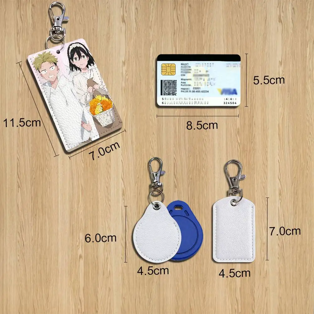 Mutual pursuit Nishi and Yamada Keychain Holder Suitable For Subway Bank Card Bus Card Case Badge Holder Wallet Card Textured