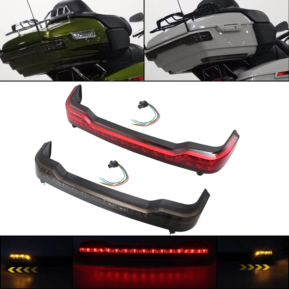 

Motorcycle Tour Pak LED Tail Brake Running Tail Light Red/Smoke Lens For Harley Touring Road Electra Glide Ultra Limited 2014-Up