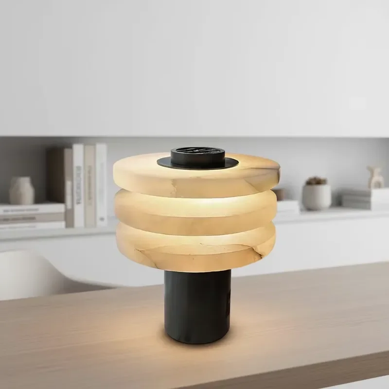 Nordic marble senior designer bedside lamp suitable for living room bedroom modern simple flexible dimmable environmental