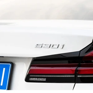 سيارة 3D ABS الجذع رسائل شارة شعار شارة ملصق ملصق لسيارات BMW 5 series 520i 525i 528i 530i 535i 540i E39 E60 E61 F10 F11 G30 أفضل 6 سيارات مبيعات مع 5 أحرف - No3