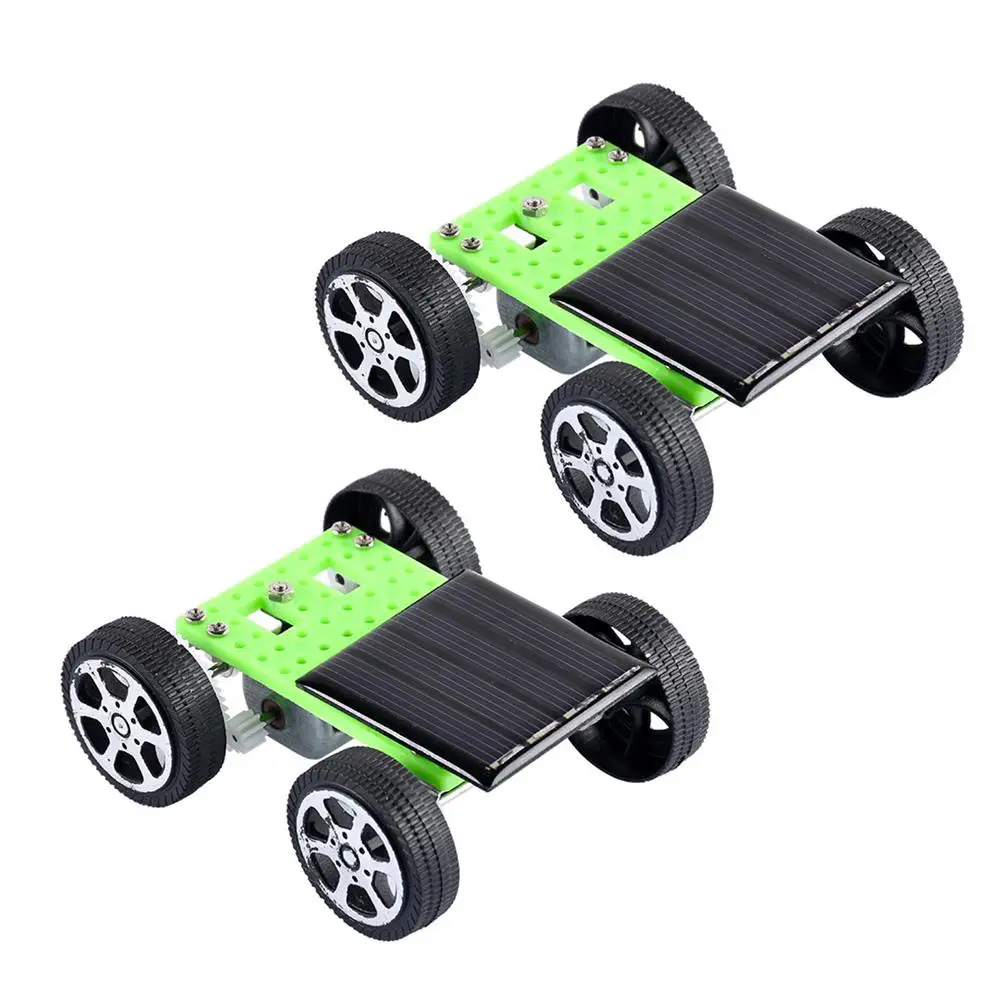 2 pçs mini carro movido a energia solar diy montagem brinquedo educativo para aprendizagem de energia modelo de quebra-cabeça brinquedo solar diy montagem do carro solar