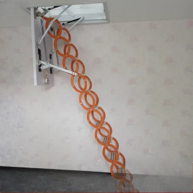 Standard steel telescopic automatic telescopic loft ladder/remote control ladder/ladder with handrails