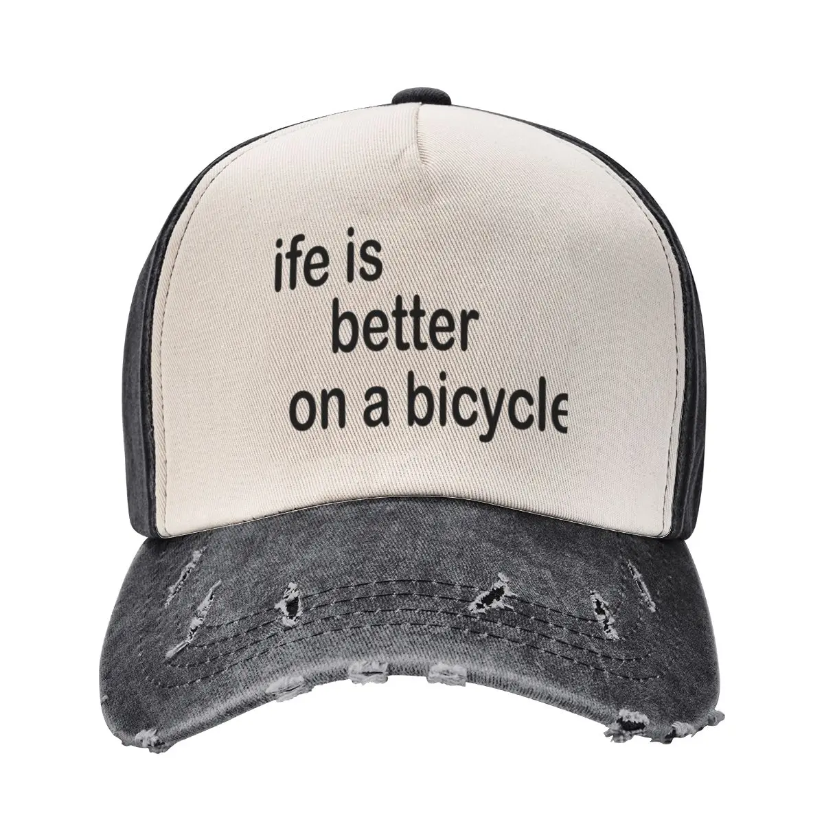 

life is better on a bicycle stiker Baseball Cap Hat Beach Hat Luxury Brand Female Men's