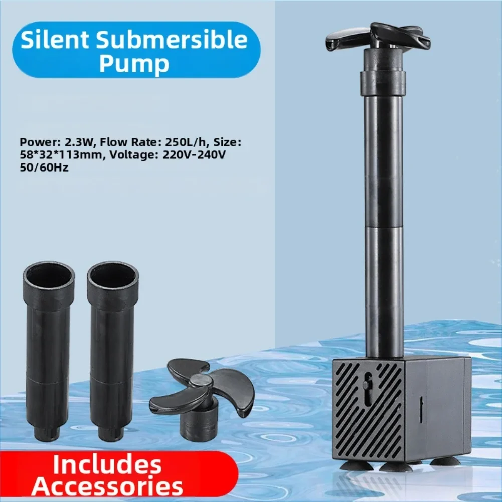 ABS Submersible Pump Silent Operation Adjustable Flow Regulation USB DC5V Power ABS Construction For Tabletop Fountain