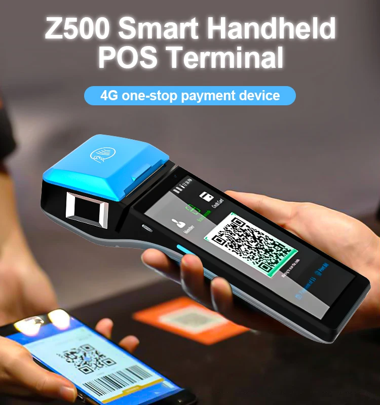 6 Inch nfc payment device pos terminal sdk solution with rechargeable Li-battery Z500