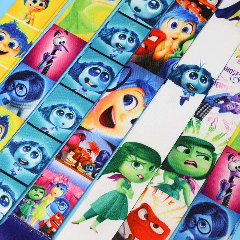 Disney Inside Out 2 Lanyards for Key Neck Strap Lanyard Card ID Holder Key Chain Key Holder Hang Rope Keyrings Accessories Gifts