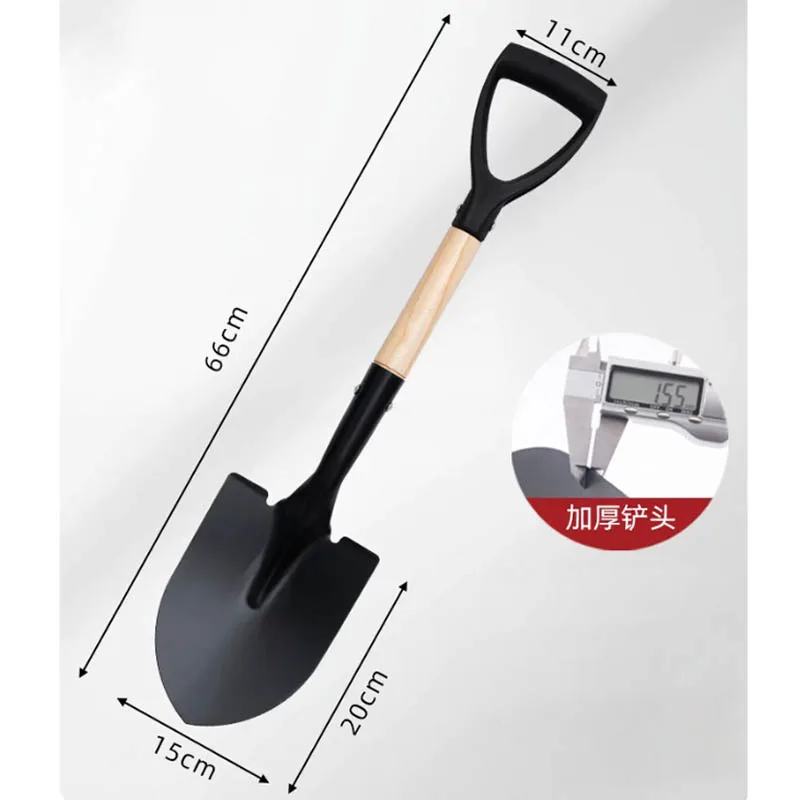 Thickened Manganese Steel Shovel Gardening Tool for Home Use Vegetable Planting Flower Bed Snow Removal Outdoor Soil Digging