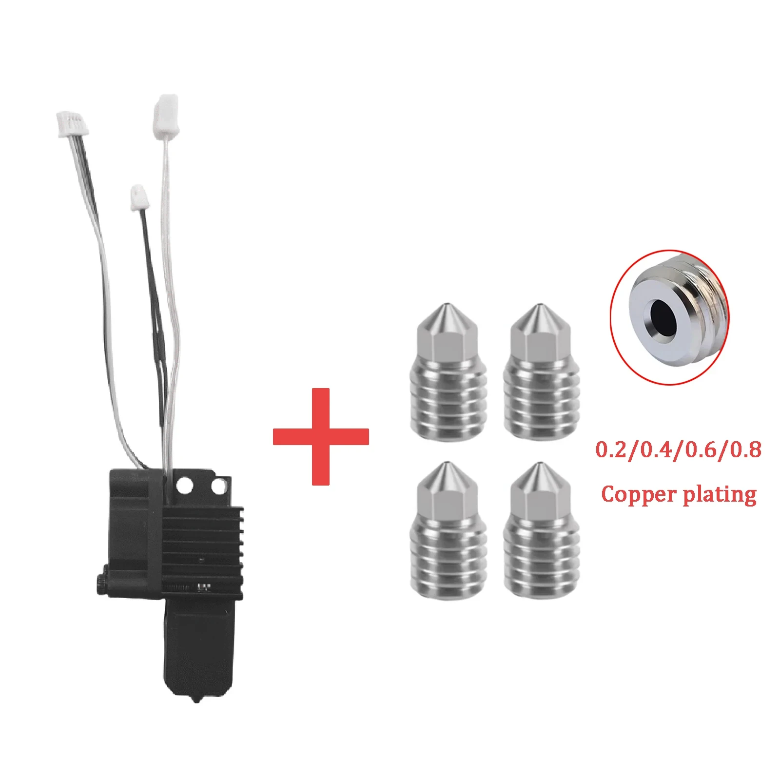 Komplette Hotend-Baugruppe Hotend für Bambu Lab X1 X1C P1P P1S mit Lüfter Upgrade 2.0 mit Düse Complete Bamboo Lab X1 Carbon