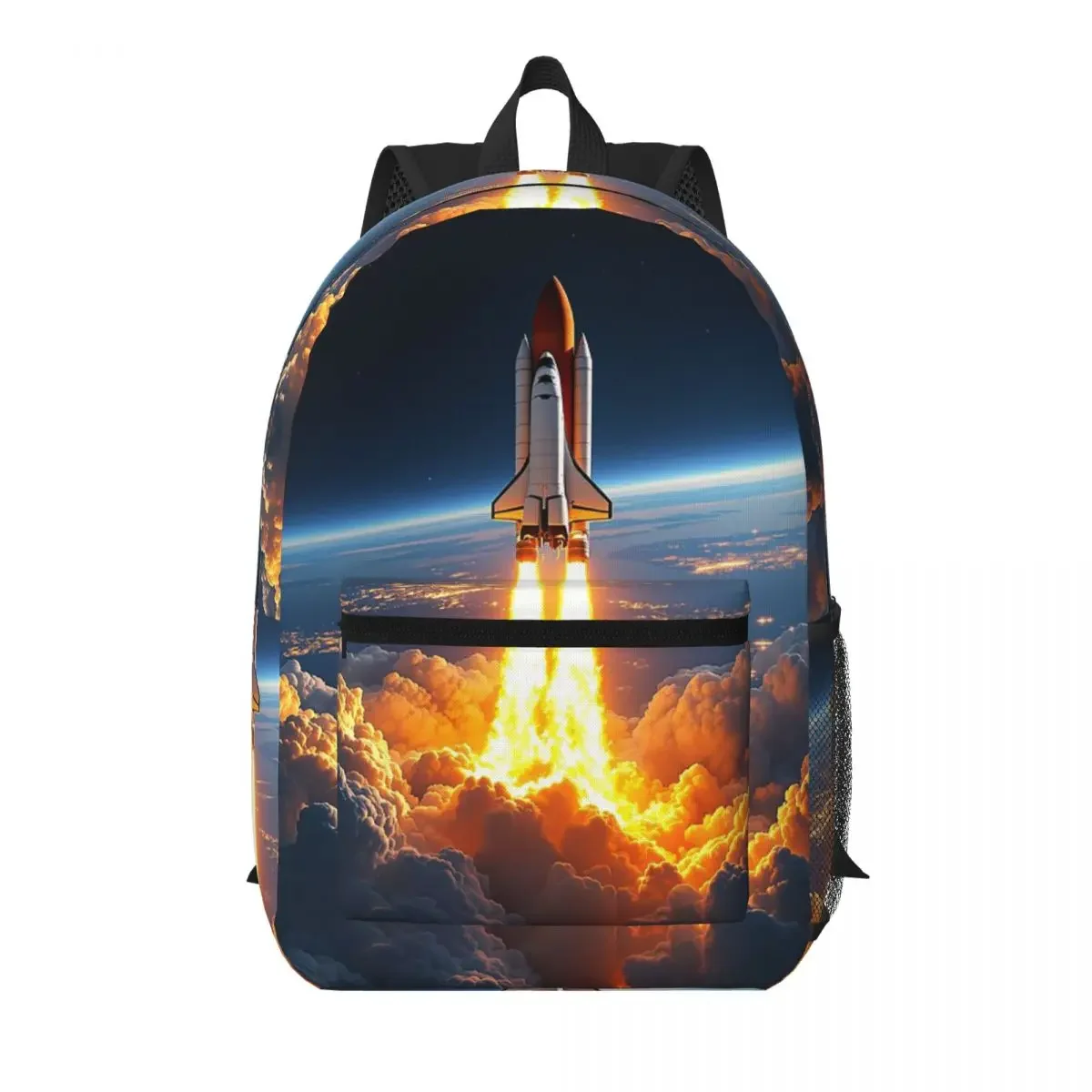 Space Shuttle Rocket Student Backpack School Bag Hiking Travel Daypack for Boys Girls Bookbag Shoulder Bags