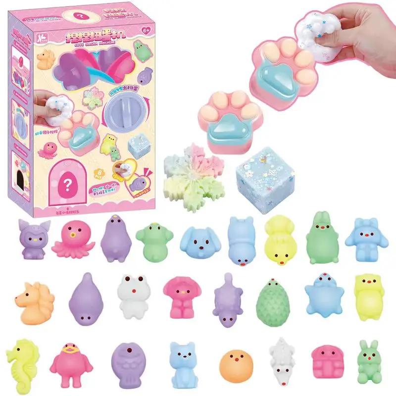 Box-Verpakt Type Stress Verlichten Ei Kneden Machine Blind Box Pop Hanger Kinderen Stress Verlichten Speelgoed Kerstcadeau