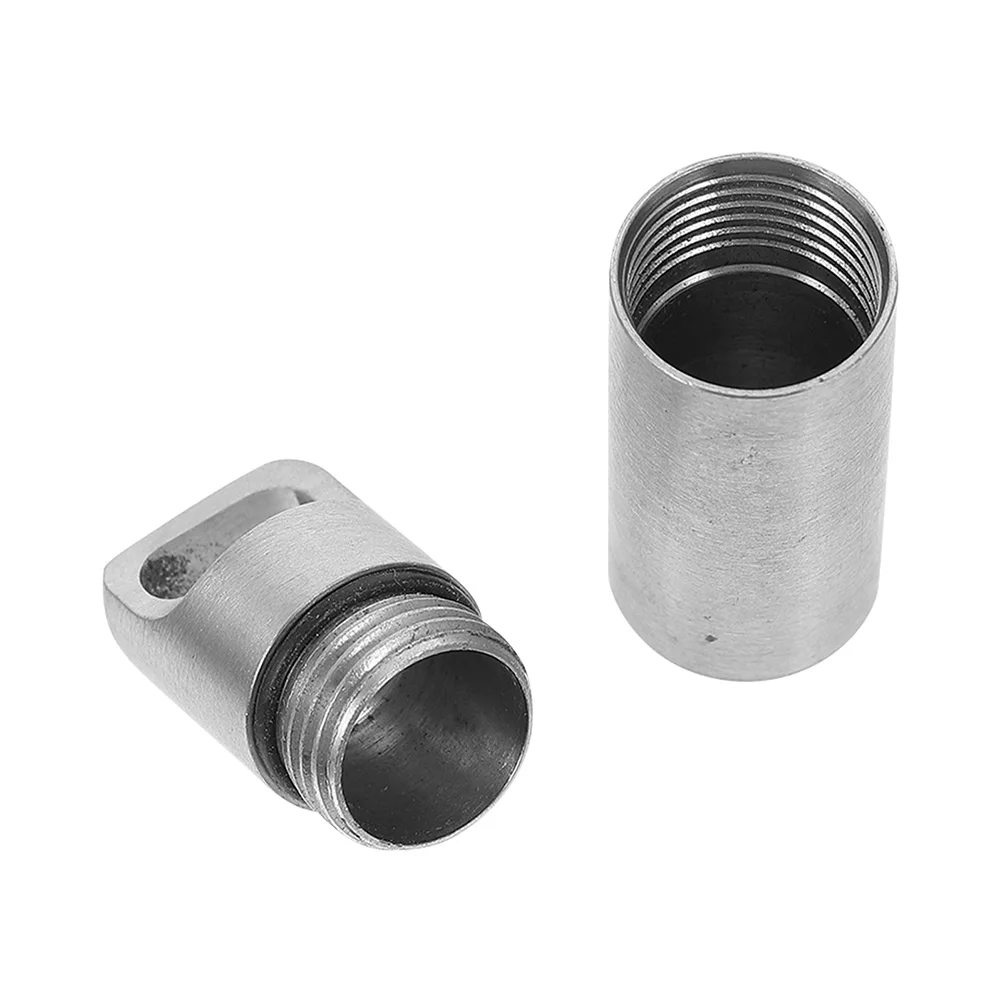 

Outdoor Stainless Steel Mini Pill Holder Compact Waterproof Medicine Box Camping Storage Portable Keychain Keychain Holder
