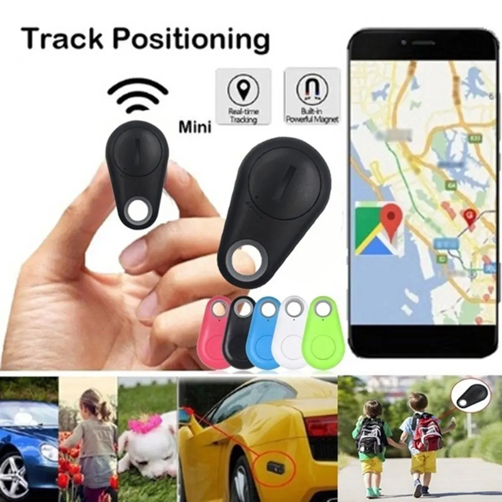 Pelacak kunci GPS cerdas Mini, pencari lokasi kunci nirkabel Bluetooth Anti hilang Alarm perangkat Sensor untuk anak-anak, sepeda kunci anjing peliharaan