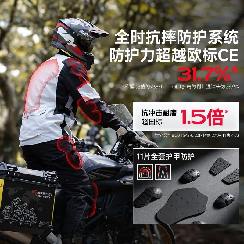 SCOYCO Motorcycle Riding Suit Four Seasons Riding Jacket Warm and Cold Resistant CE Anti-fall Waterproof Motorcycle Rally Suit