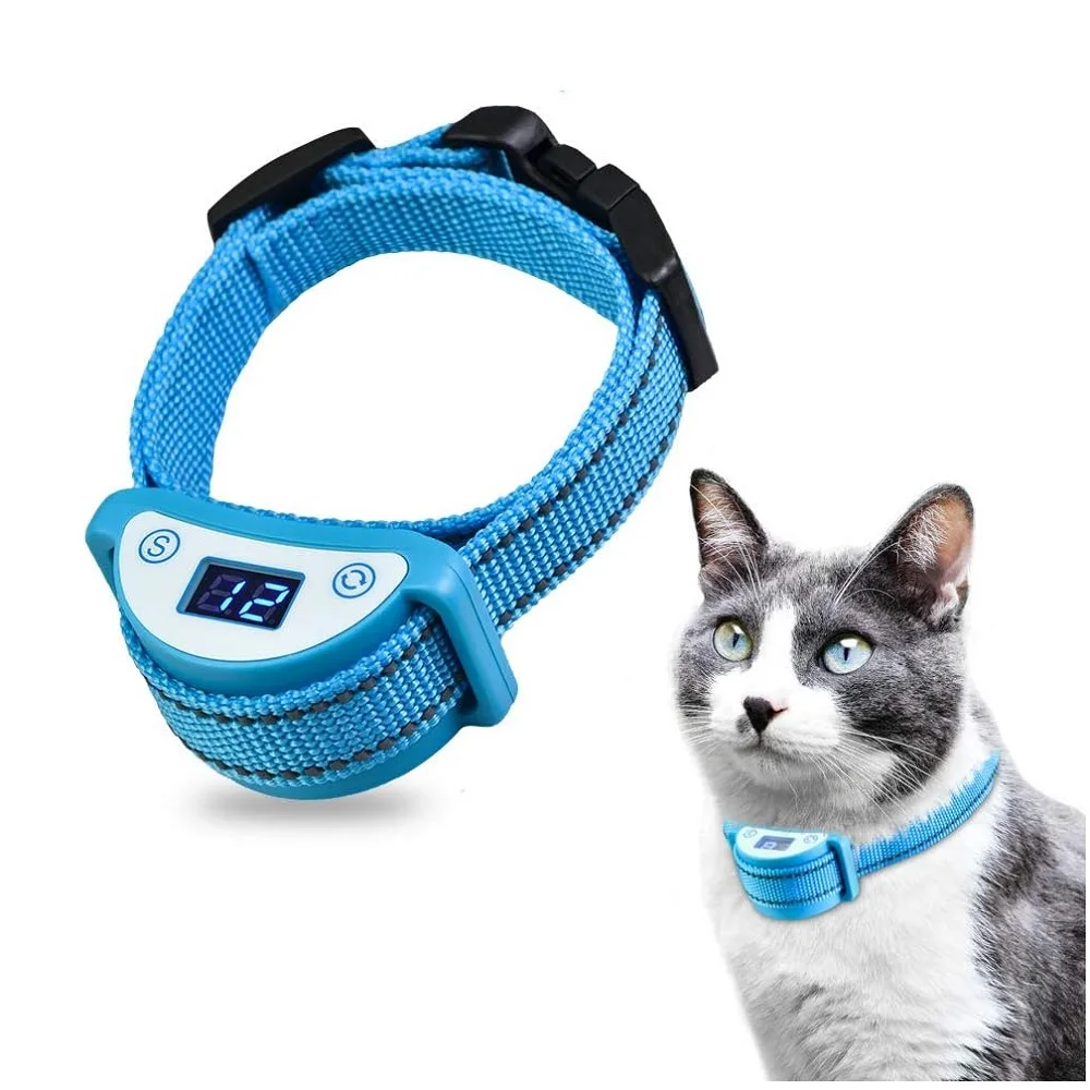 PetJoy Cat Meowing Collar,Automatic Cat Training Collar Suitable for Cats &Kittens,Anti Meow Collar-Waterproof and Rechargeable