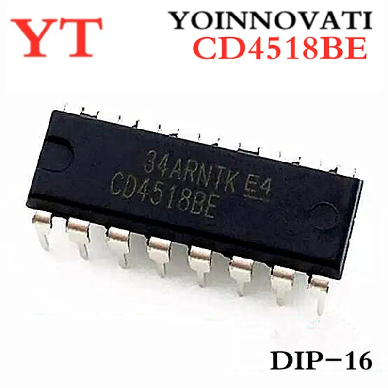 

100pcs/lot CD4518 CD4518BE DIP-16 IC Best quality