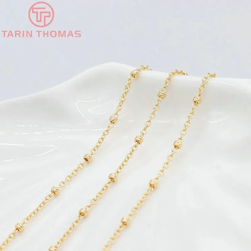 (6332) 1 Meter Chain Link 2x2.5MM 24K Gold Color Brass Necklace Chains High Quality Diy Jewelry Findings Accessories Wholesale