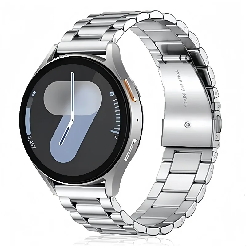 22 مللي متر 20 مللي متر حزام ساعة اليد لساعة سامسونج جالاكسي 7 6 5 4 نشط 2 40 مللي متر 44 مللي متر 5Pro 45 مللي متر 6 الموضة الكلاسيكية سوار فولاذي غير قابل للصدأ