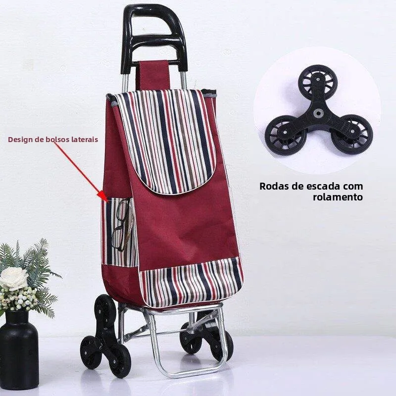 portable-shopping-cart-vegetable-buying-gift-pull-rod-cart-household-hand-pull-cart-stainless-steel-material-foldable-design