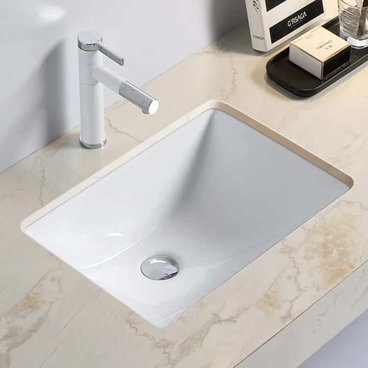 Under the basin manufacturers export ceramic wash basin Bathroom cabinet rock plate wash basin Square toilet wash basin round