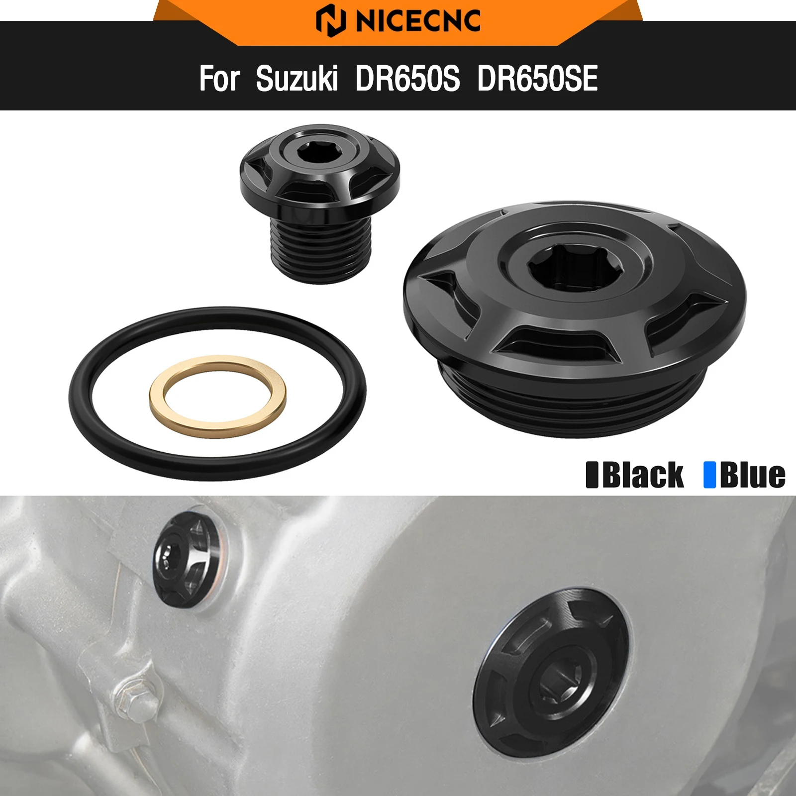 

For Suzuki DR650S DR650SE DR650S/SE 1996-2025 Engine Timing Cover Cap Plug DR 650 S DR 650 SE DR650 S DR650 SE DR 650 S SE