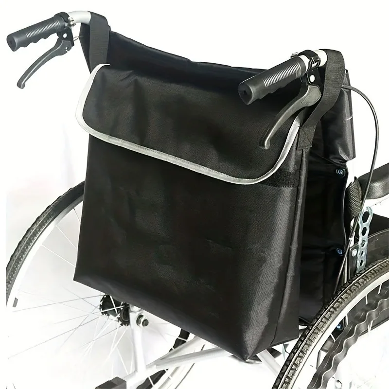Wheelchair Rear Bag Reflective Tape Waterproof Storage Bag Water Bottle Storage Bag Accessories Suitable for Wheelchairs