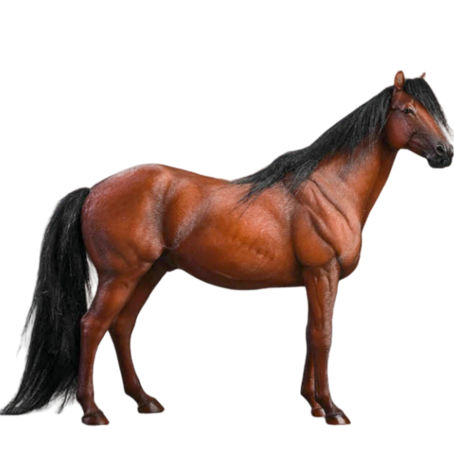

HiPlay JXK Horse Warmblood Horse Expertly Hand-Painted Lifelike Safe Resin 1:12 Animal Figurine