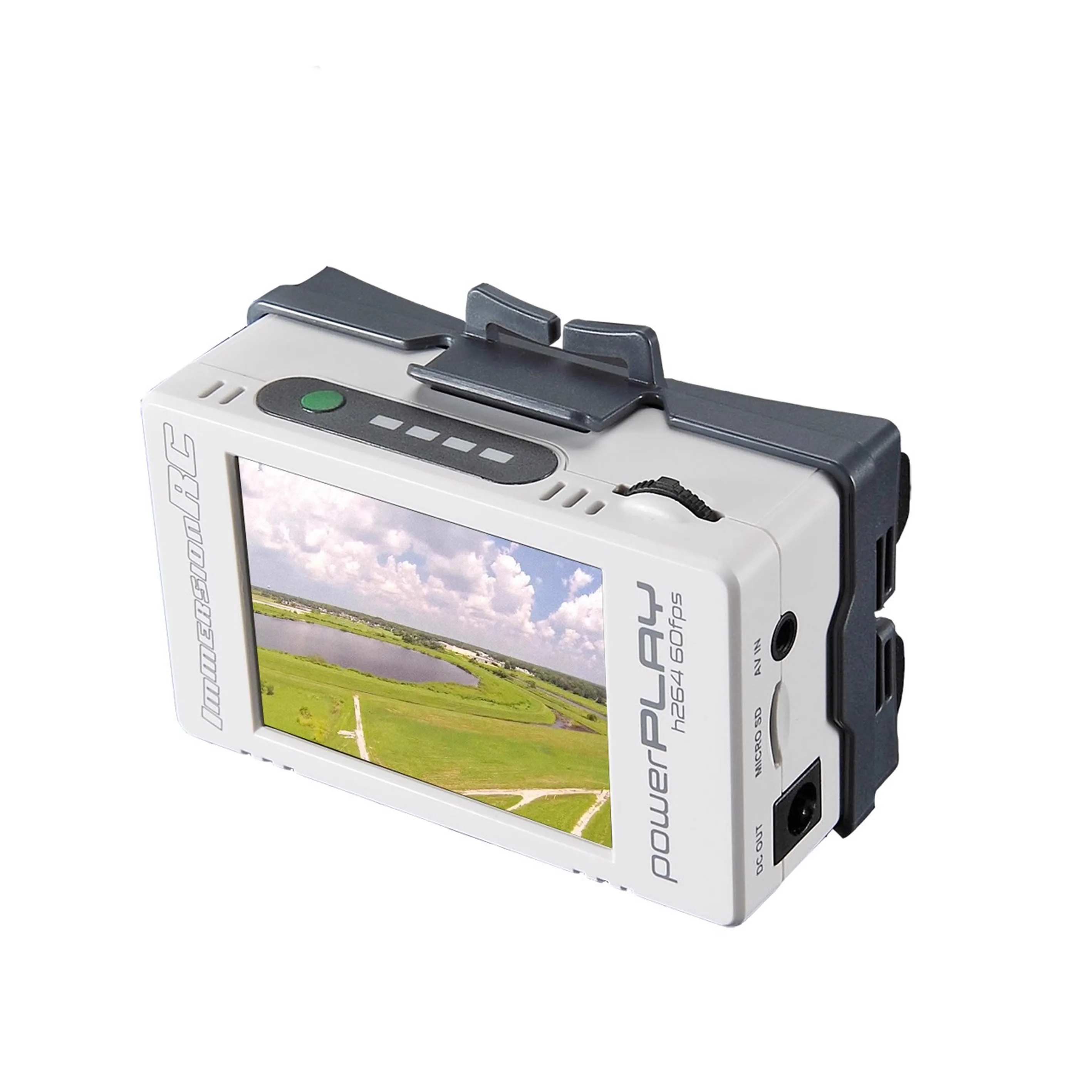 ImmersionRC PowerPlay FPV DVR h264 ترميز / 60 إطارًا في الثانية / معدل بيانات عالي مدمج 6 سم قوى شاشة LCD لنظارات FatShark