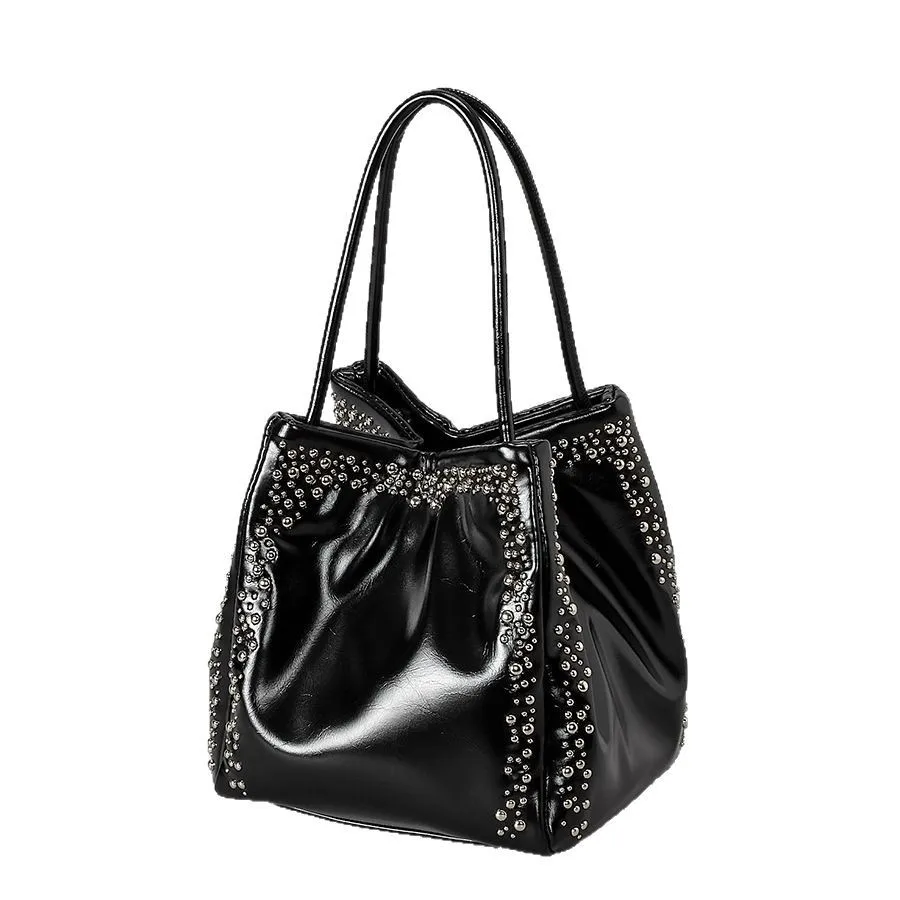 

Мягкие кожаные сумки с заклепками, женская сумка через плечо, сумка через плечо для девочек, сумки-бродяги, новые поступления, bolsa feminina, модная сумка 2023 г.