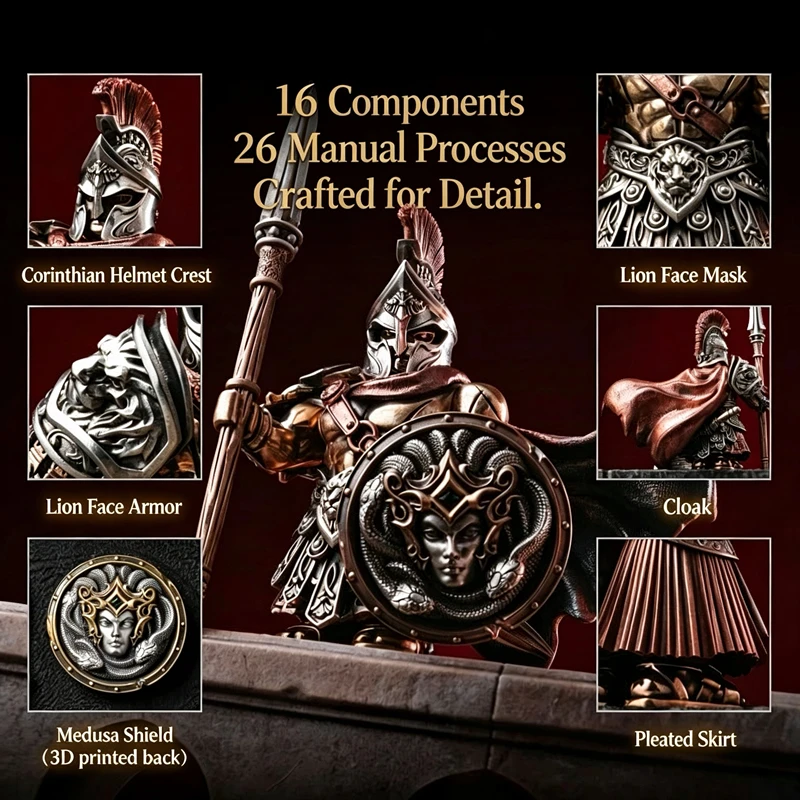 Original new magnetic detachable assembly Spartan Warrior and Spartan Commander action figure collectible desktop ornament off