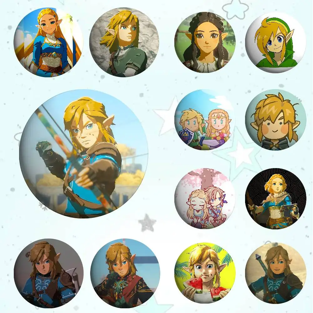 

Game T-The Legend Of Zelda-S Brooches Stylish Ornament Pins Exquisite Round Badge Bag Accessories Jewelry Gifts