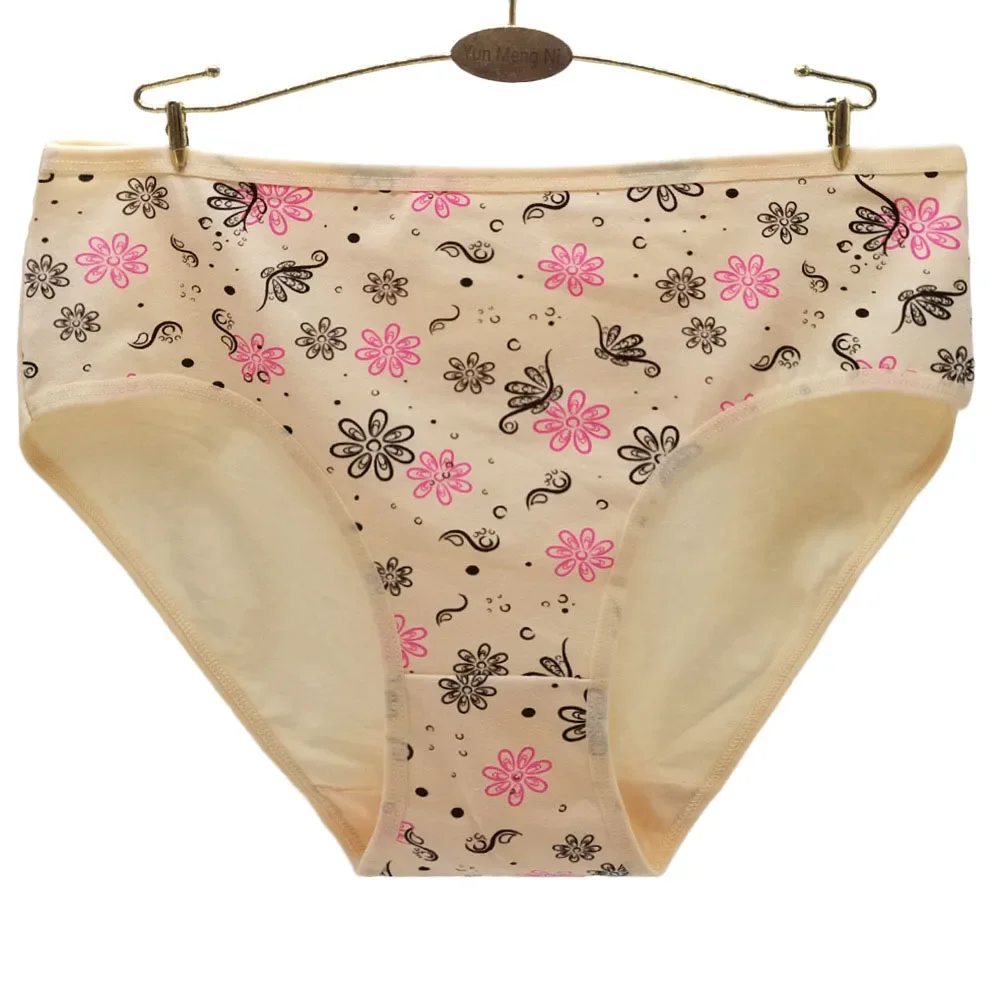 Women Underwear Cotton Briefs Plus Size Panties Woman Pants Lingerie Lady Knickers Girl Intimate 4XL 3XL 2XL 3 Pieces/Lot