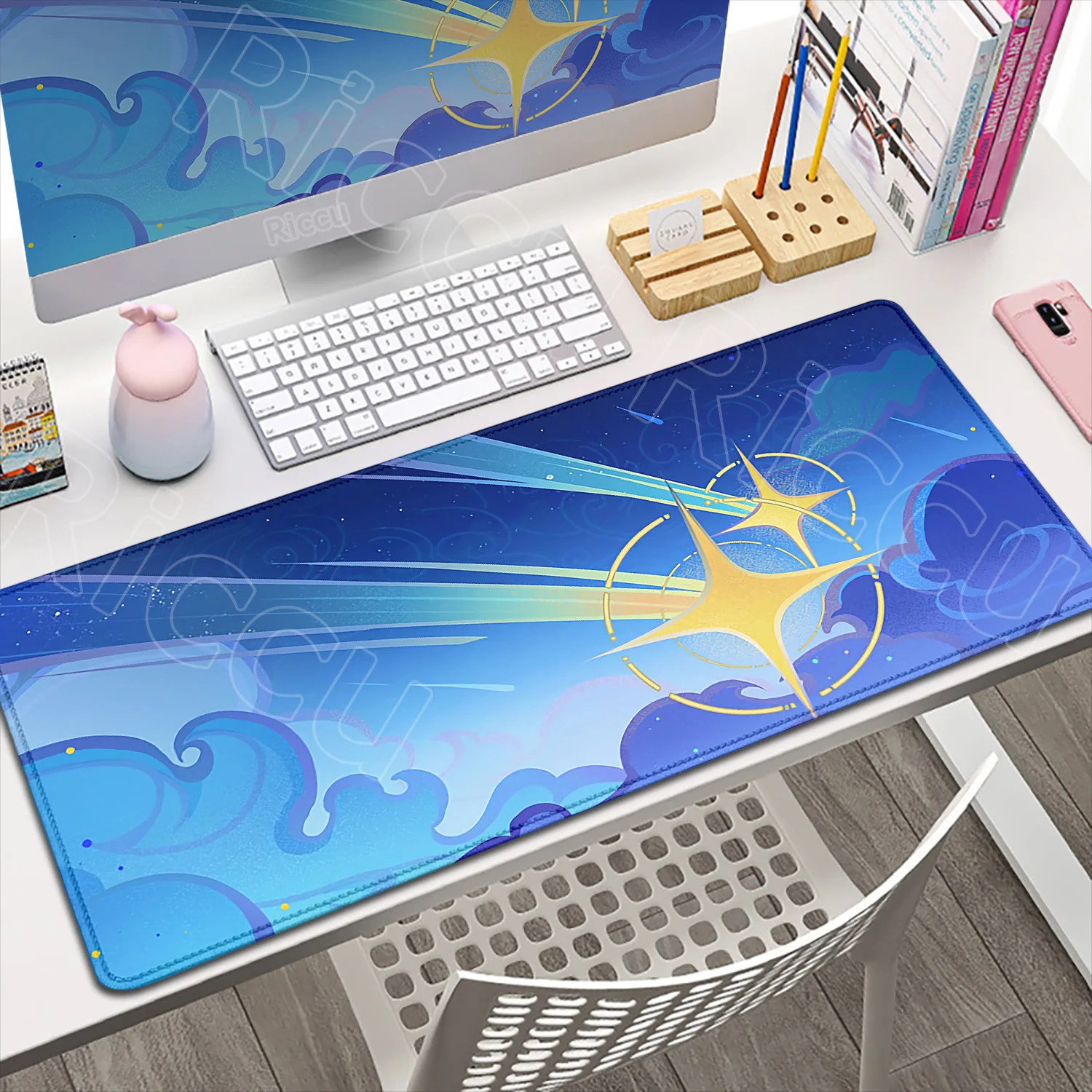 Podkładka pod mysz HD Genshin Impact Nata Wzór Postaci Varesa Chasca Xilonen Laptop Gaming XXL Anime Nata Mata na Biurko